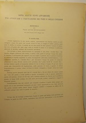 Sopra alcuni nuovi apparecchi per attenuare l'inquinazione dei pozzi e delle cisterne. Memoria le...