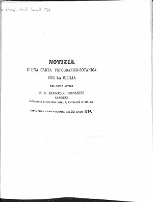 Notizia d'una carta topografico-botanica per la Sicilia