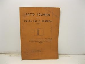 Patto colonico per l'alta valle Bormida approvato a Cairo Montenotte il 22 novembre 1925 dall'Ass...