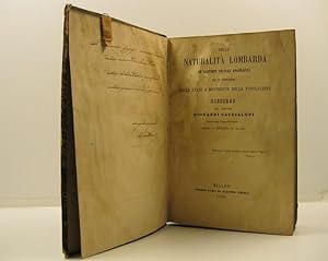 Della Naturalita' Lombarda ne' rapporti politici anagrafici ed in genere dello stato e movimento ...