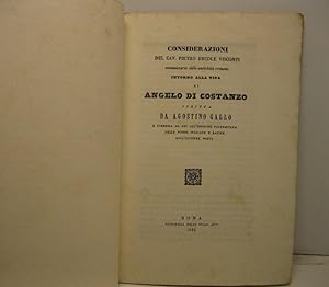 Considerazioni intorno alla vita di Angelo di Costanzo scritta da Agostino Gallo e premessa da lu...