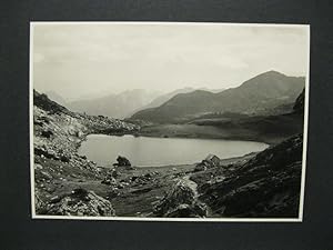 Valle del Cordevole. Lago di Valparola e rifugio di Valparola. Tre fotografie originali