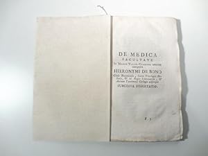 De medica facultate in Marco Tullio Cicerone omnino comperta Hieronymi De Bono