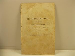 Statistica d'Italia del conte colonnello Luigi Serristori, Firenze, Stamperia Granducale, 1839