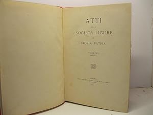 Atti della Societa' Ligure di Storia Patria, volume XLVI, fascicolo II