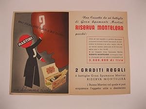 Martini e Rossi S. A. (Coppia di pieghevoli pubblicitari per la Riserva Montelera)