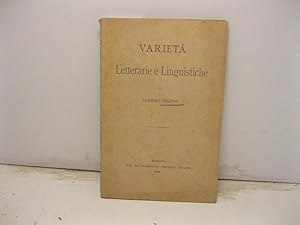 Varieta' letterarie e linguistiche