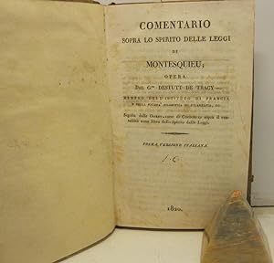 Comentario sopra lo spirito delle leggi di Montesquieu. Prima versione italiana