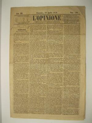 Memorandum sulla situazione d'Italia in: L'Opinione. Domenica 10 aprile 1859