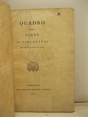 Quadro delle opere di vari autori anticamente tradotte in armeno