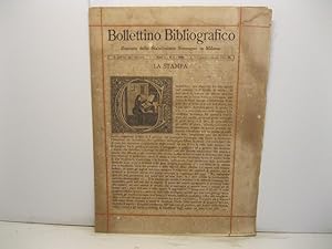 Bollettino bibliografico illustrato dello Stabilimento Sonzogno in Milano. Anno I, n. 1, 1883. La...