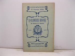 Imagen del vendedor de La glorieuse rentre'e. De Simbaud a la Balsille. (1689 - 1690). a la venta por Coenobium Libreria antiquaria