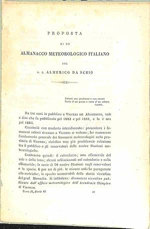 Proposta di un almanacco meteorologico italiano