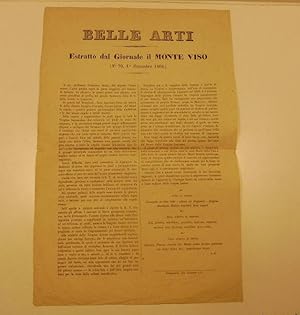 Belle Arti. Estratto dal Giornale il Monte Viso (no 70, 1o settembre 1866)