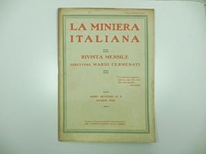 Bild des Verkufers fr Sull'importanza industriale dei giacimenti saliferi nella Dancalia. IN: La miniera italiana. Rivista mensile. Gennaio 1922. Anno VI. Num.1 zum Verkauf von Coenobium Libreria antiquaria