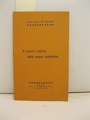 Il nuovo regime delle acque pubbliche