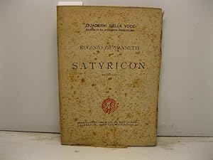 Bild des Verkufers fr Satyricon (1918-1921) zum Verkauf von Coenobium Libreria antiquaria