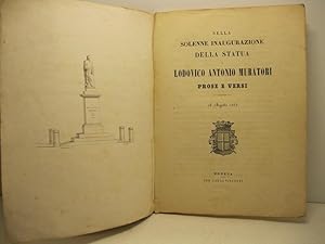 Nella solenne inaugurazione della statua a Ludovico Antonio Muratori. Prose e versi. 26 agosto 1853.