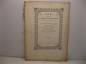 Atti che segnalarono il solenne ringraziamento celebrato nella Chiesa del suffragio per ordine de...