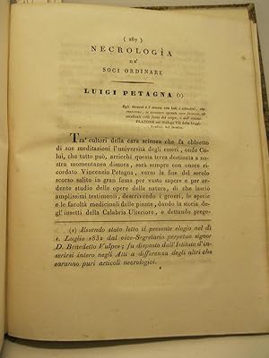 Necrologia de' soci ordinari. Luigi Petagna