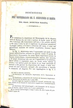 Descrizione dell'Igrotermografo del R. Osservatorio di Modena