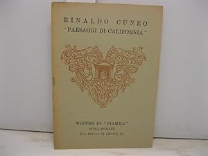 Mostra di 'Paesaggi di California' del pittore Rinaldo Cuneo Mostre di 'Fiamma'. Roma 1930. Via B...