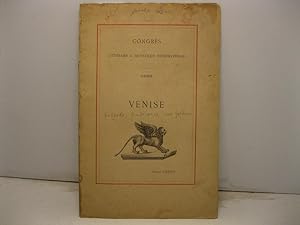 Congres litteraire & artistique international. 1888. Venise. Conference sur Goldoni