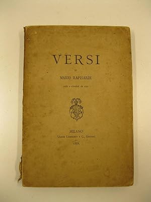 Bild des Verkufers fr Versi scelti e riveduti da esso zum Verkauf von Coenobium Libreria antiquaria