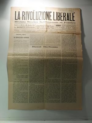 La rivoluzione liberale. Rivista storica settimanale di politica, anno I, n. 9, 16 aprile 1922