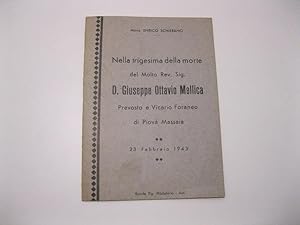 Nella trigesima della morte del Molto Rev. Sig. D. Giuseppe Ottavio Mellica. Prevosto e Vicario F...