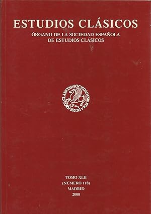 ESTUDIOS CLASICOS Tomo XLII -nº 18 Organo de la Sociedad Española de Estudios Clásicos