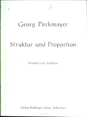 Bild des Verkufers fr Struktur und Proportion: Versuch einer Synthese zum Verkauf von books4less (Versandantiquariat Petra Gros GmbH & Co. KG)