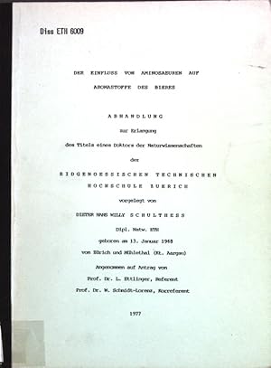 Bild des Verkufers fr Der Einfluss von Aminosuren auf Aromastoffe des Bieres. Dissertation. zum Verkauf von books4less (Versandantiquariat Petra Gros GmbH & Co. KG)