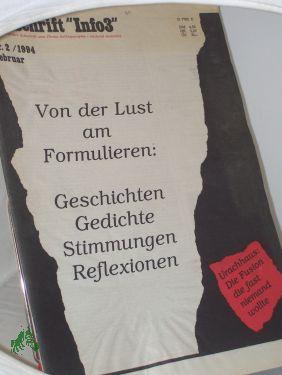 Bild des Verkufers fr 2/1994, Von der Lust am Formulieren zum Verkauf von Antiquariat Artemis Lorenz & Lorenz GbR