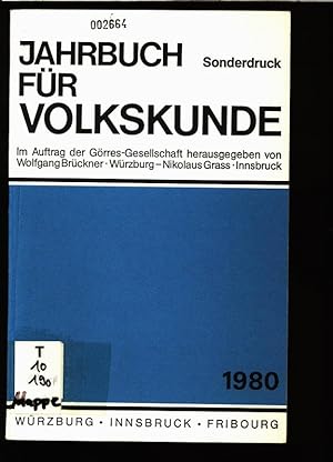 Imagen del vendedor de JAHRBUCH FR VOLKSKUNDE. Im Auftrag der Grres-Gesellschaft. Sonderdruck. a la venta por Antiquariat Bookfarm