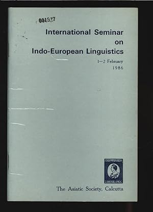 Bild des Verkufers fr International Seminar on Indo-European Linguistics, 1-2 February 1986. zum Verkauf von Antiquariat Bookfarm