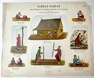 [Antique chromolithograph, 1879] No. 6 from the series: Gambar-gambar akan Peladjaran dan Kasoeka...