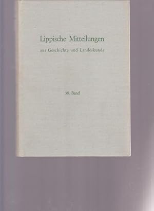 Seller image for Lippische Mitteilungen aus Geschichte und Landeskunde. for sale by Ant. Abrechnungs- und Forstservice ISHGW