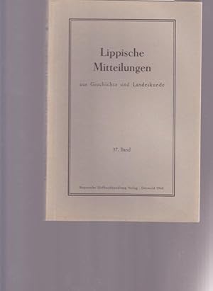 Seller image for Lippische Mitteilungen aus Geschichte und Landeskunde. for sale by Ant. Abrechnungs- und Forstservice ISHGW