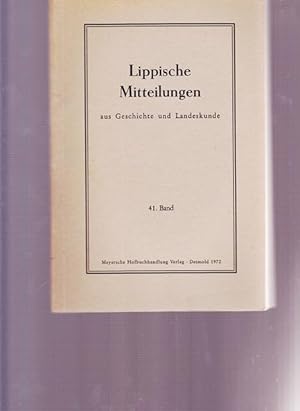 Seller image for Lippische Mitteilungen aus Geschichte und Landeskunde. for sale by Ant. Abrechnungs- und Forstservice ISHGW