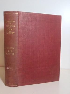 Image du vendeur pour University of Michigan, School of Forestry Bulletins 1-7 1932-38: Foods of Some Predatory Fur-bearing Animals ; Forest Pathology ; Post-Logging Decadence in Northern Hardwoods; A Malaria-like Disease of Ducks; Hungarian Partridge in the Great Lakes mis en vente par BRIMSTONES