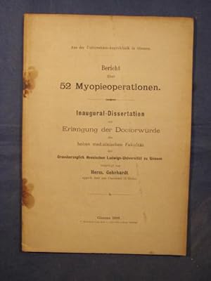 Immagine del venditore per Bericht ber 52 Myopieoperationen. venduto da Das Konversations-Lexikon