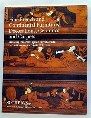 Fine French and Continental Furniture Decorations, Ceramics and Carpets, Including Important Ital...