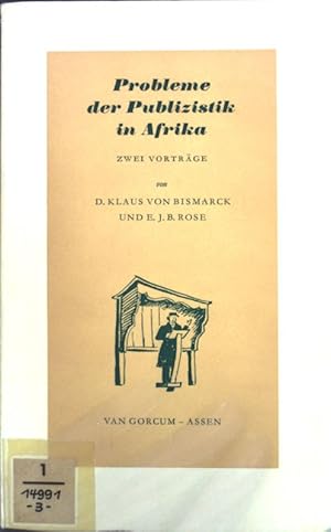 Seller image for Probleme der Publizistik in Afrika: Zwei Vortrge. Institut fr Publizistik der westflischen Wilhelms-Universitt Mnster; for sale by books4less (Versandantiquariat Petra Gros GmbH & Co. KG)