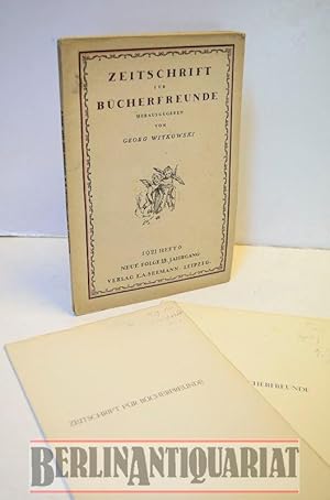 Seller image for Zeitschrift fr Bcherfreunde. Neue Folge, 13. Jahrgang, Heft 6, 1921. for sale by BerlinAntiquariat, Karl-Heinz Than