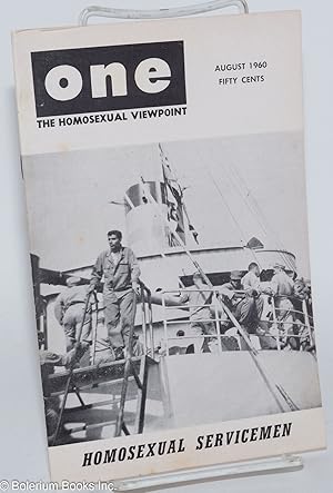 Seller image for ONE Magazine: the homosexual viewpoint; vol. 8, #8 August 1960; Homosexual servicemen for sale by Bolerium Books Inc.