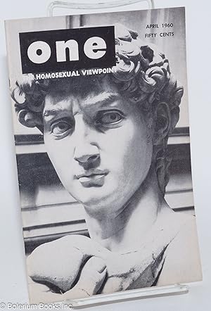 Imagen del vendedor de ONE Magazine: the homosexual viewpoint; vol. 8, #4, April 1960 a la venta por Bolerium Books Inc.