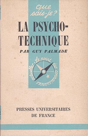Image du vendeur pour La psycho-technique - Que sais-je ? n 302 mis en vente par Pare Yannick