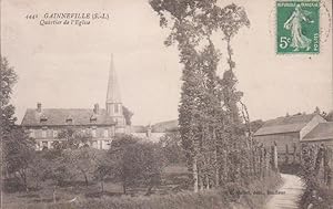 Carte postale : GAINNEVILLE, quartier de l'Eglise (76 Seine-Maritime, Haute-Normandie)