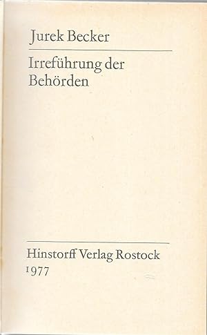 Seller image for Irrefhrung der Behrden for sale by Antiquariat Christian Wulff